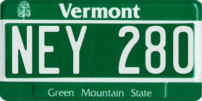 VT license plate NEY280