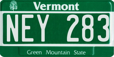 VT license plate NEY283