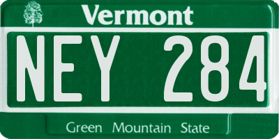 VT license plate NEY284