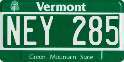 VT license plate NEY285