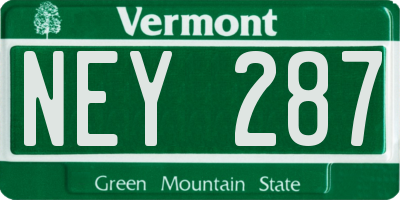 VT license plate NEY287