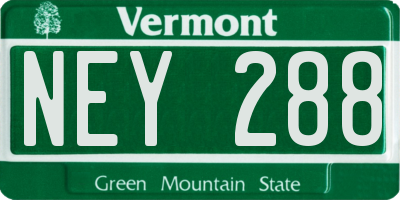 VT license plate NEY288
