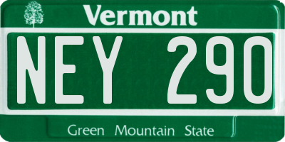 VT license plate NEY290