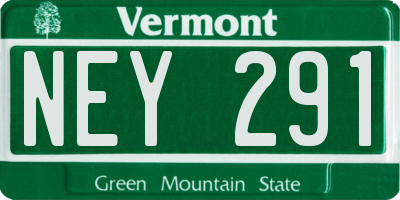 VT license plate NEY291