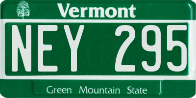 VT license plate NEY295