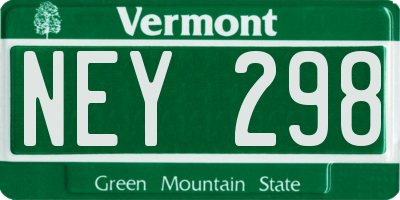 VT license plate NEY298