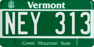 VT license plate NEY313
