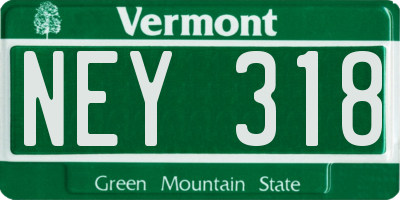 VT license plate NEY318