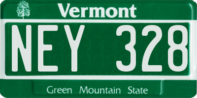 VT license plate NEY328