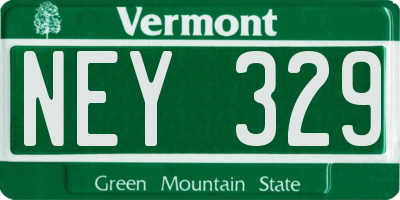 VT license plate NEY329