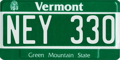 VT license plate NEY330