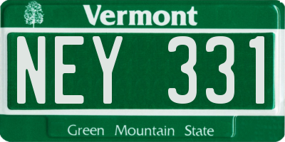 VT license plate NEY331