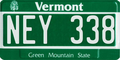 VT license plate NEY338