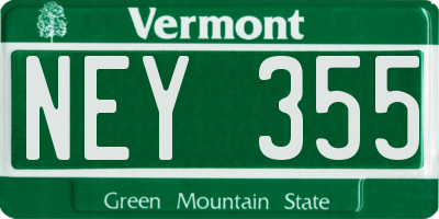 VT license plate NEY355