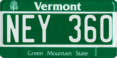 VT license plate NEY360