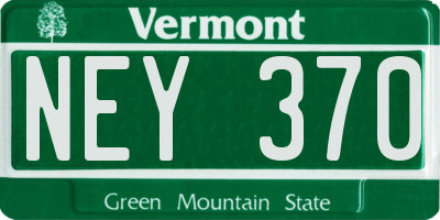 VT license plate NEY370