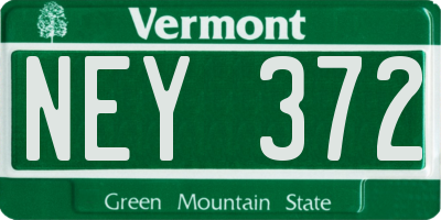 VT license plate NEY372