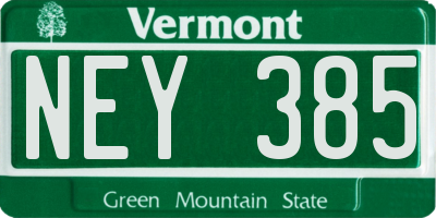 VT license plate NEY385