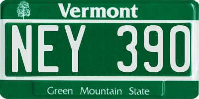 VT license plate NEY390