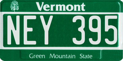 VT license plate NEY395