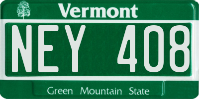 VT license plate NEY408