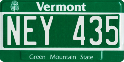 VT license plate NEY435