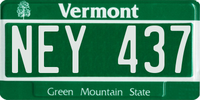 VT license plate NEY437