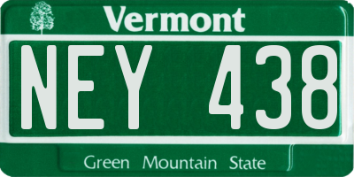 VT license plate NEY438