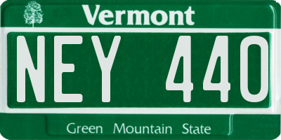 VT license plate NEY440