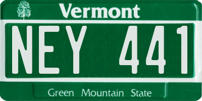 VT license plate NEY441