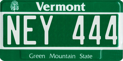 VT license plate NEY444