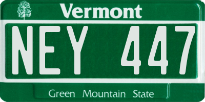 VT license plate NEY447