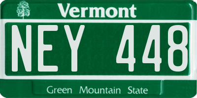 VT license plate NEY448
