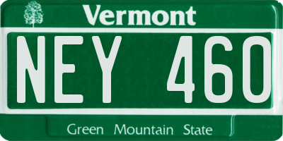 VT license plate NEY460