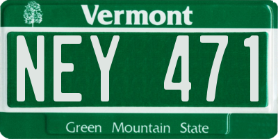 VT license plate NEY471