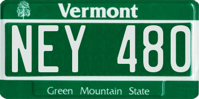 VT license plate NEY480