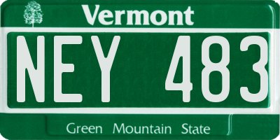 VT license plate NEY483