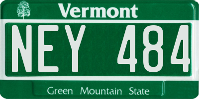VT license plate NEY484