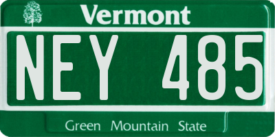 VT license plate NEY485