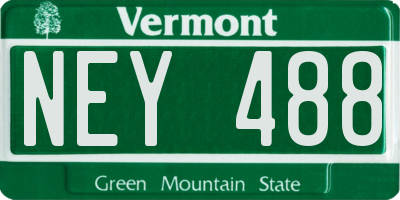 VT license plate NEY488