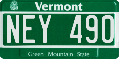VT license plate NEY490