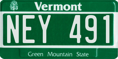 VT license plate NEY491