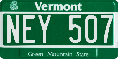 VT license plate NEY507