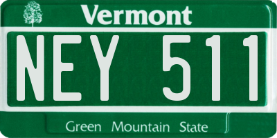 VT license plate NEY511