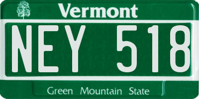 VT license plate NEY518