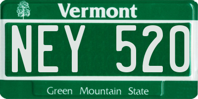 VT license plate NEY520