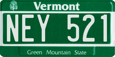 VT license plate NEY521