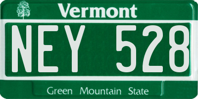 VT license plate NEY528