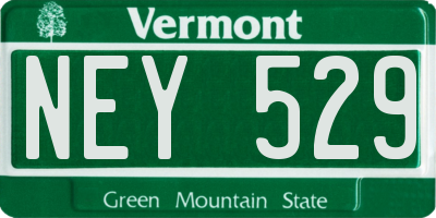 VT license plate NEY529
