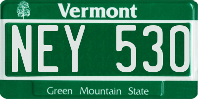 VT license plate NEY530